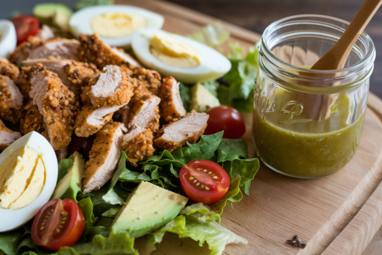 Summer Chipotle Chicken Cobb Salad with Cilantro Vinaigrette