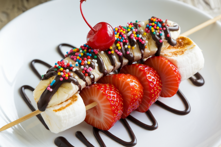 Banana Split Dessert Kabobs