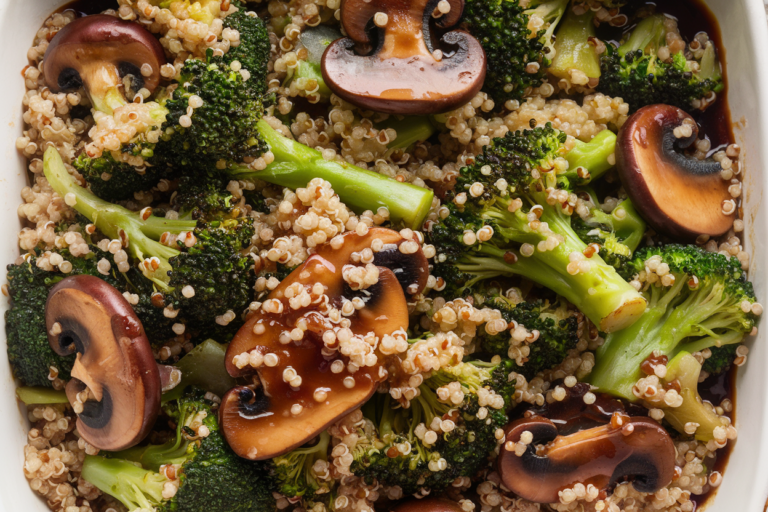 Quinoa and Broccoli Mushroom Stir-Fry