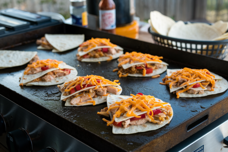 Blackstone Chicken Fajita Quesadillas