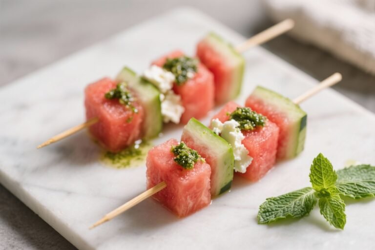 Watermelon Skewers with Feta and Mint Pesto: The 10-Minute Party Trick Everyone Will Beg You For