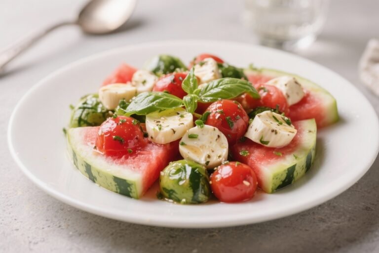 Watermelon Caprese Salad That Breaks the Internet: Juicy, Salty, Sweet, and Ready in 10