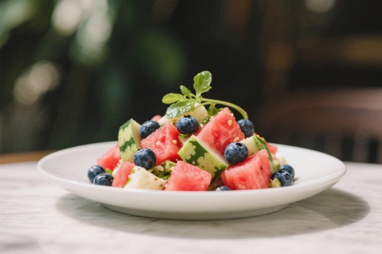 Watermelon Blueberry Salad That Tastes Like Summer’s Greatest Hit (With a Tangy Twist You’ll Crave)