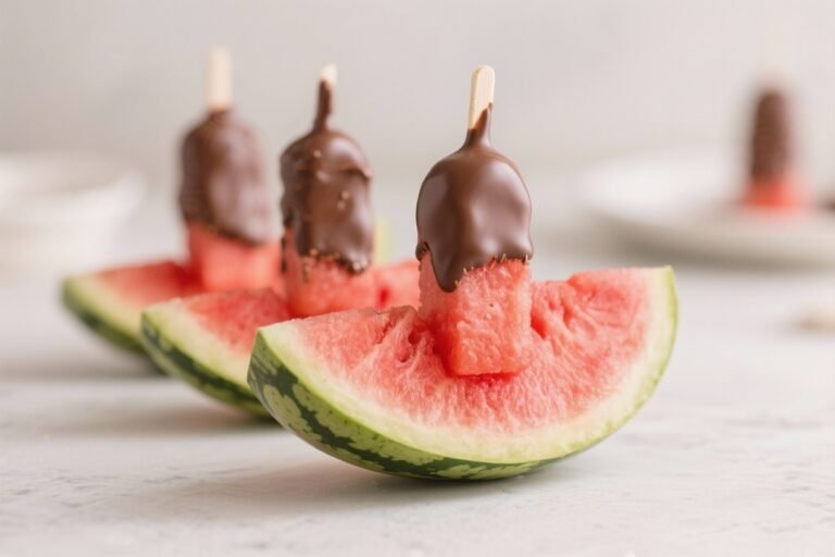 Sugar Free Chocolate-Dipped Watermelon That Breaks the Internet (And Your Snack Cravings)