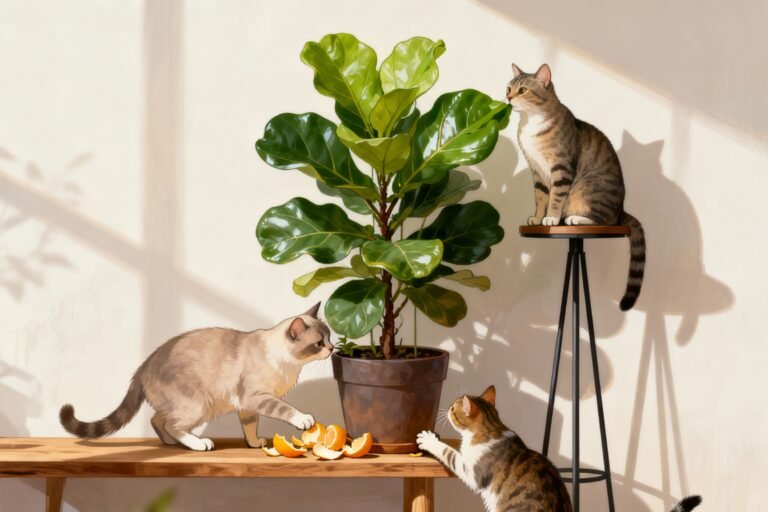 10 Important Tips To Keep Fiddle Leaf Fig Safe From Cats