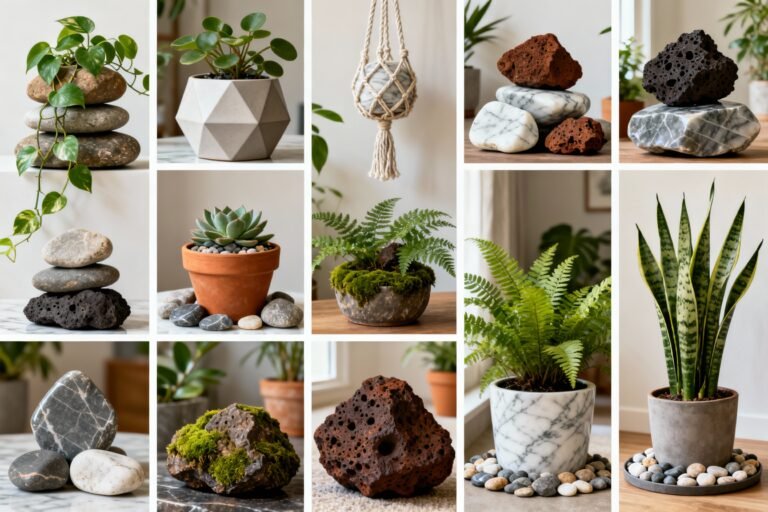11 Creative Rocks And Potted Plants Ideas For Indoor Gardens