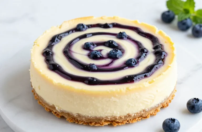 Blueberry Swirl Cheesecake: the Ultimate Summer Slice