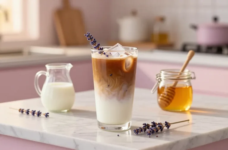 Honey-Lavender Iced Latte Recipe: Sunshine Sip