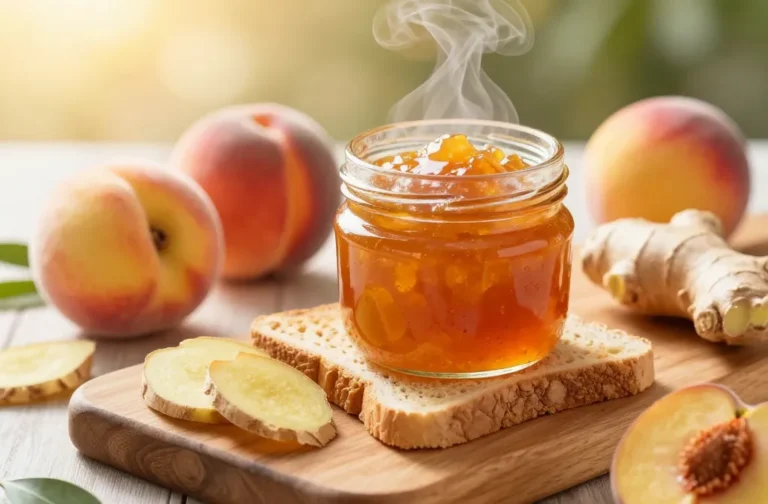 Spiced Peach Ginger Jam: Sunshine in a Jar