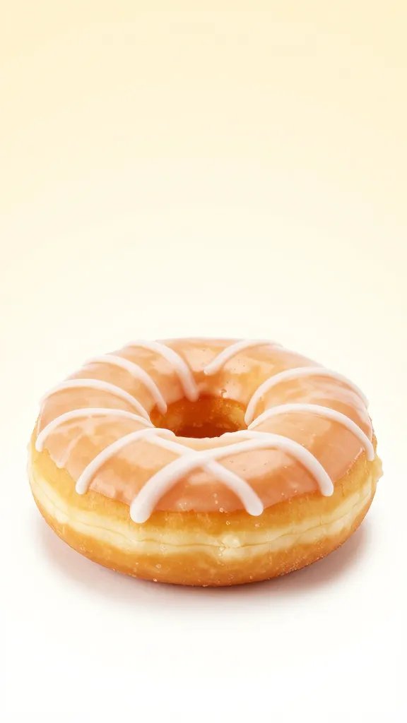 Side shot of a single donut with drizzle and fall background