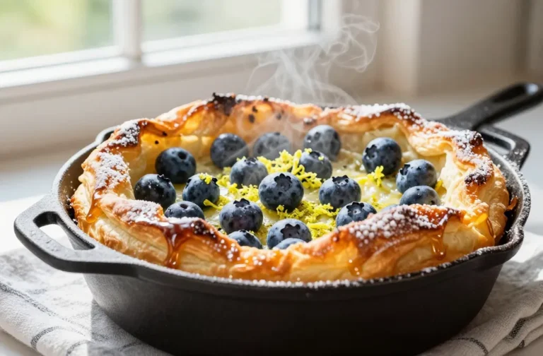 Lemon Blueberry Dutch Baby: Brunch Magic in a Skillet