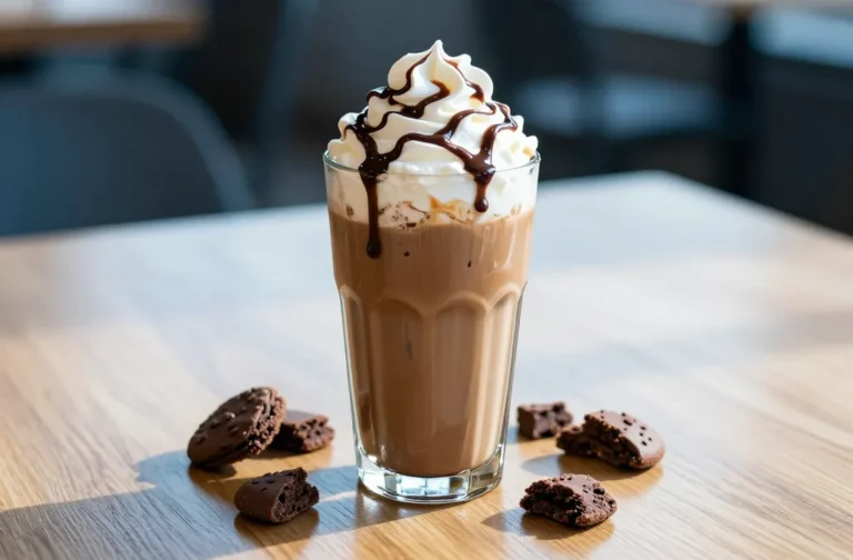 Iced Mocha Cookie Crumble Latte Recipe: a Summer Sip Burst