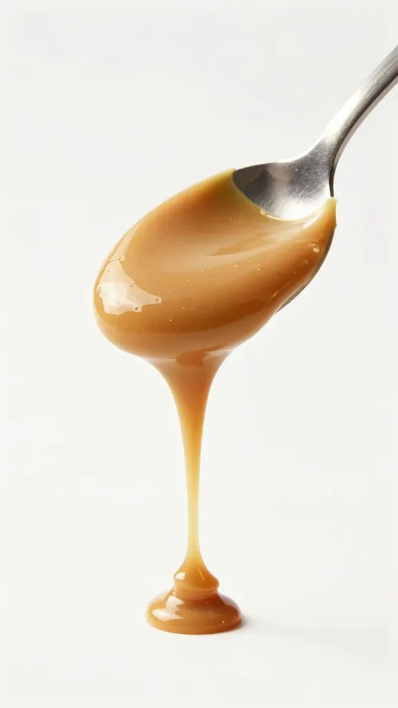 single spoonful of creamy peanut butter dripping, studio lighting