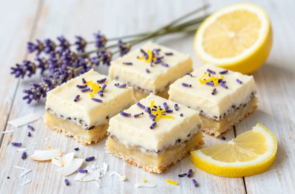 Magical Lavender Lemon Coconut Bliss Bars Recipe