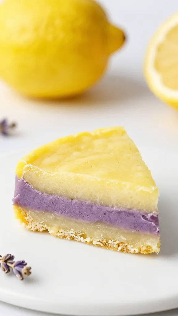 Single lavender lemon bliss bar, layered texture