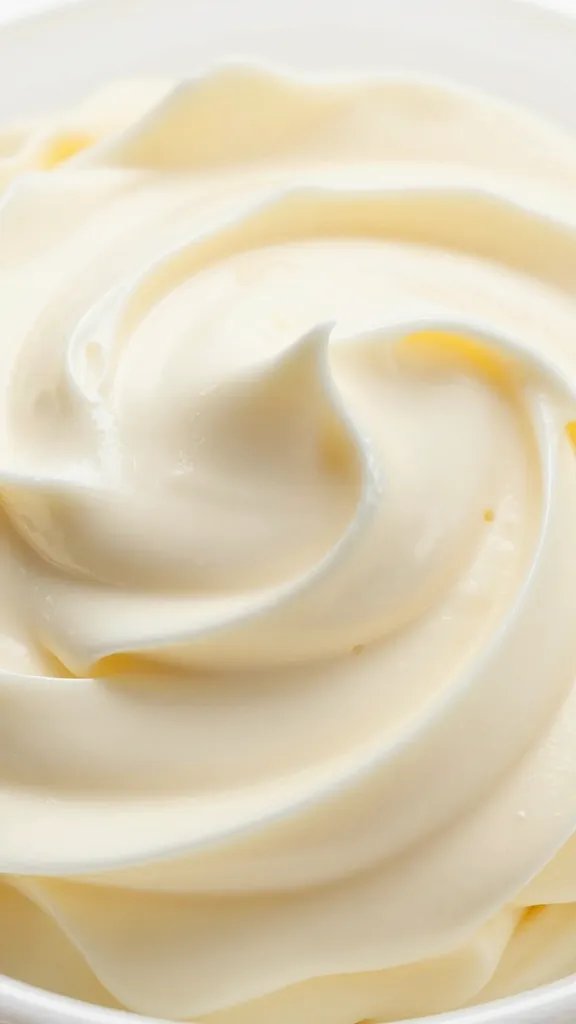 Swirling vanilla cream, soft focus