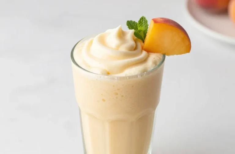 Get Obsessed with This Whipped Cottage Peach Smoothie Recipe