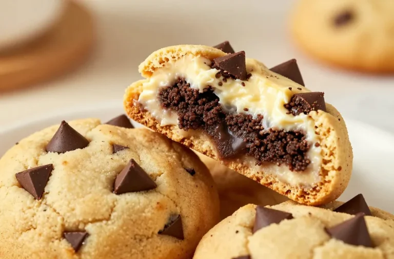 Mind-Blowing Chocolate Chip Cookie Dough Cheesecake Cookies