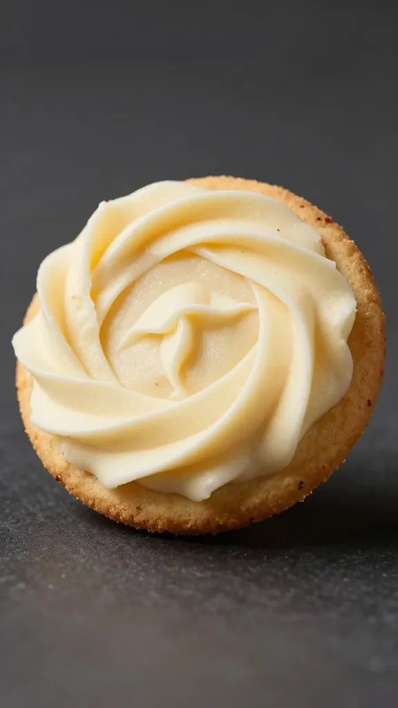 Single cookie, cheesecake swirl, professional studio closeup.