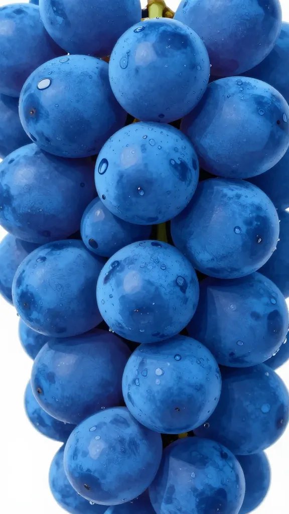 Closeup: vibrant blue candy grape