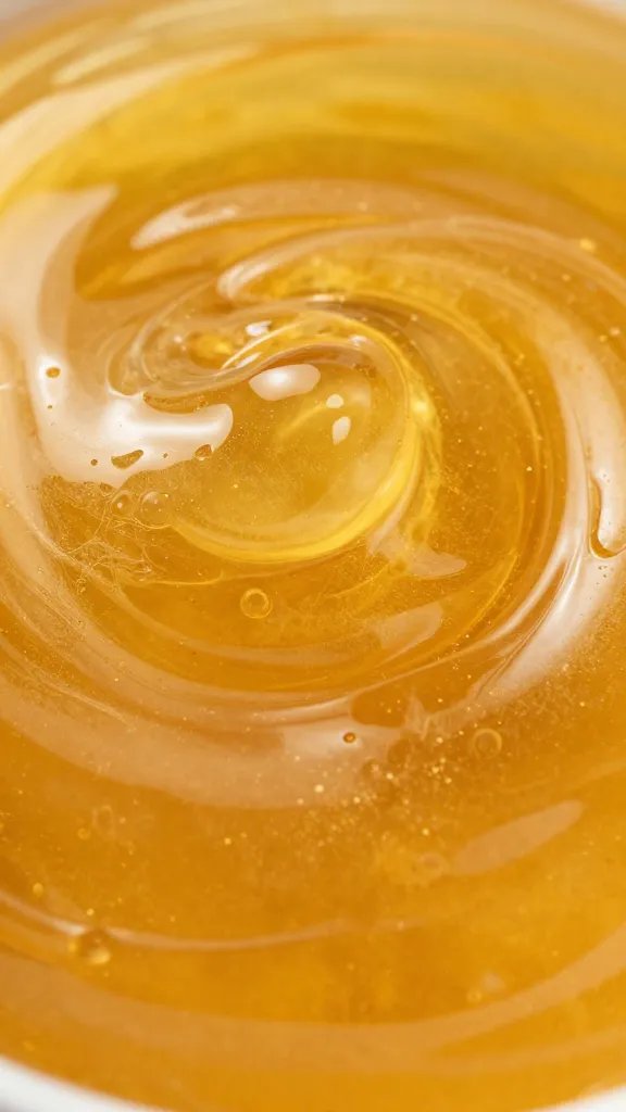 Closeup: glistening golden ghee