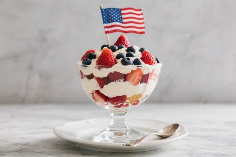 4th of July Trifle That Steals the Spotlight: Layered Fireworks in a Bowl