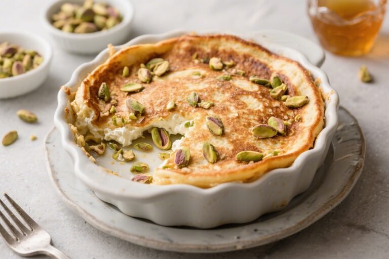 Grandma’s Easy Pistachio Honey Ricotta Pancake Bake You’ll Brag About All Week
