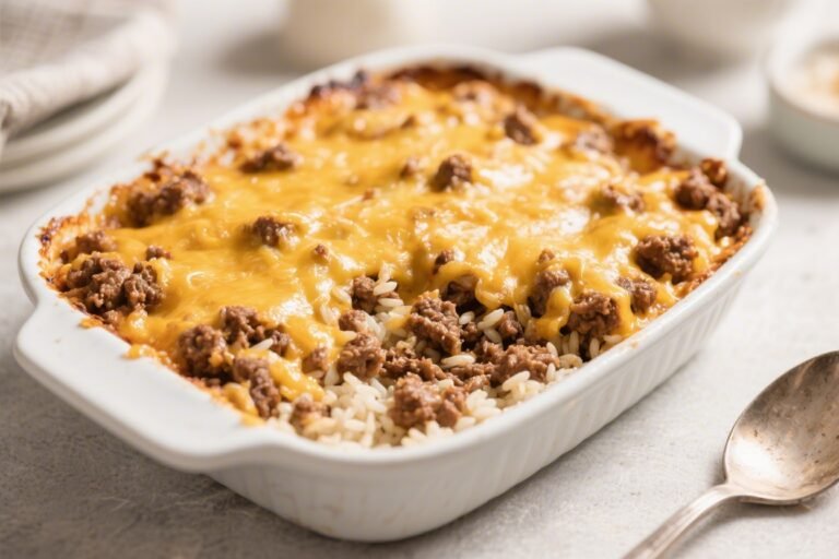The Cheesy Ground Beef and Rice Casserole Recipe That Fixes Weeknights (and Wins Applause)