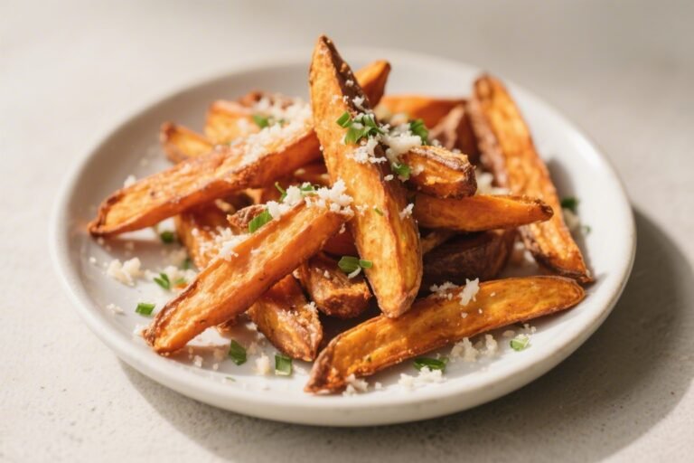 Garlic Parmesan Sweet Potato Fries That Break the Internet (And Your Willpower)