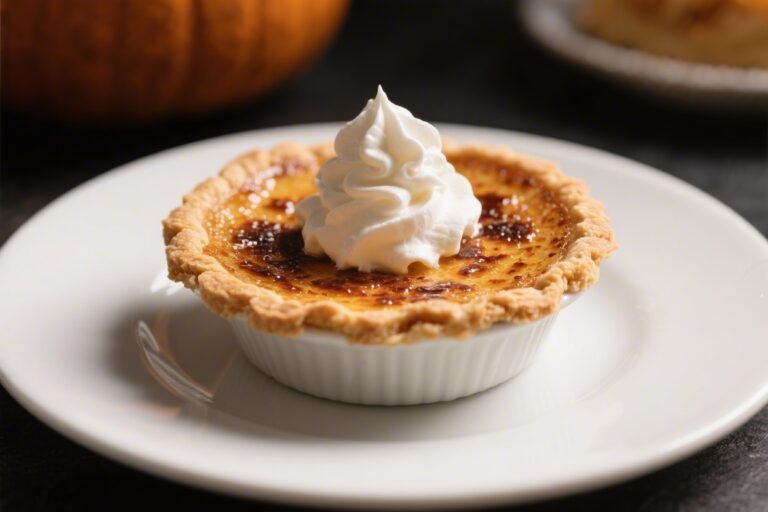 This Pumpkin Pie Brulee with Bourbon Vanilla Whipped Cream Will Ruin Regular Pie Forever (In the Best Way)